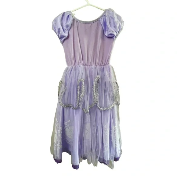 ReliBeauty Girls 5 Beaded Puff Sleeve Princess Sofia the First Costume Dress Up - Picture 4 of 13